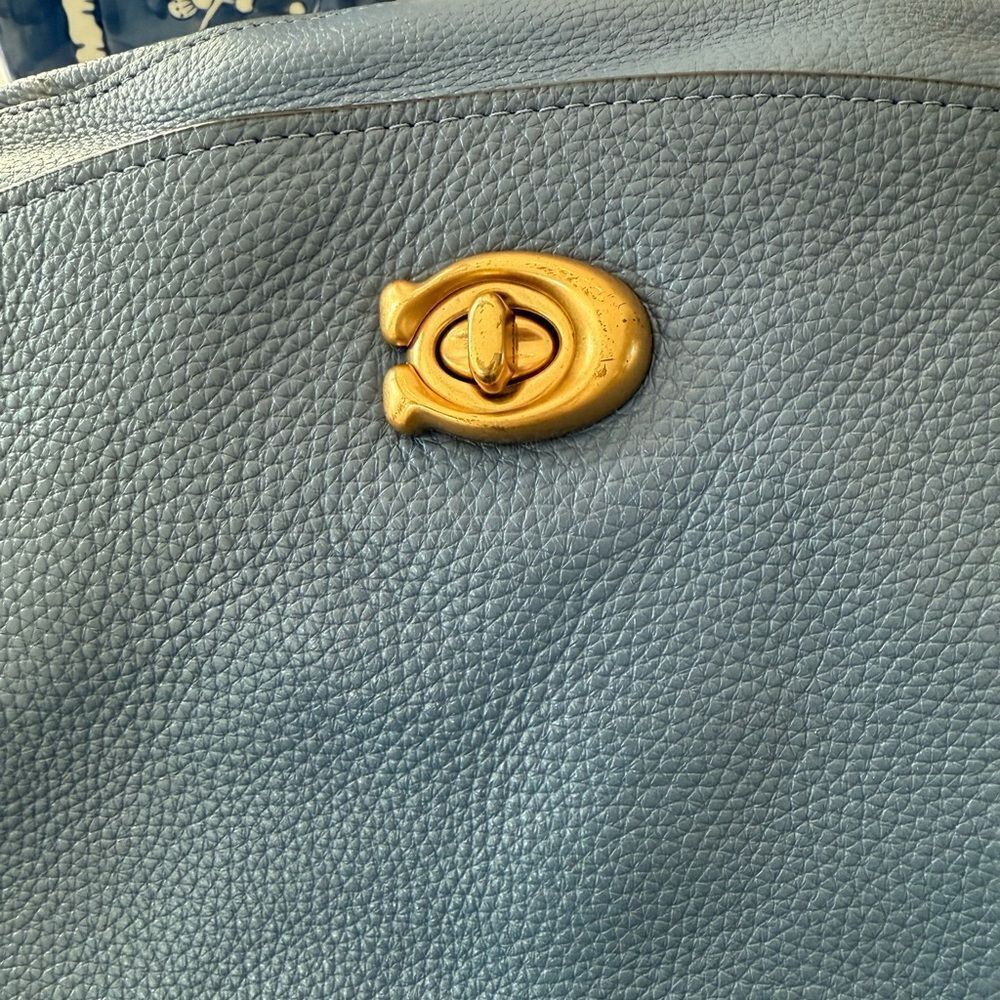 COACH Polished Pebble Leather Shoulder Bag - Picture 9 of 14